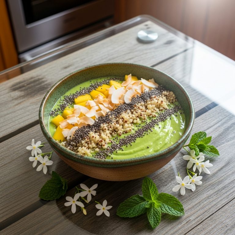 Vietnamese Green Smoothie Bowl with Quinoa
