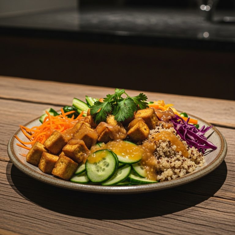 Vietnamese Quinoa Bowl with Tofu & Citrus Ginger Dressing