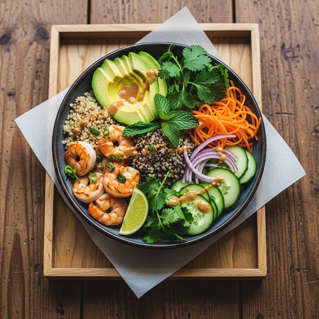 Vietnamese Shrimp & Avocado Protein Bowl