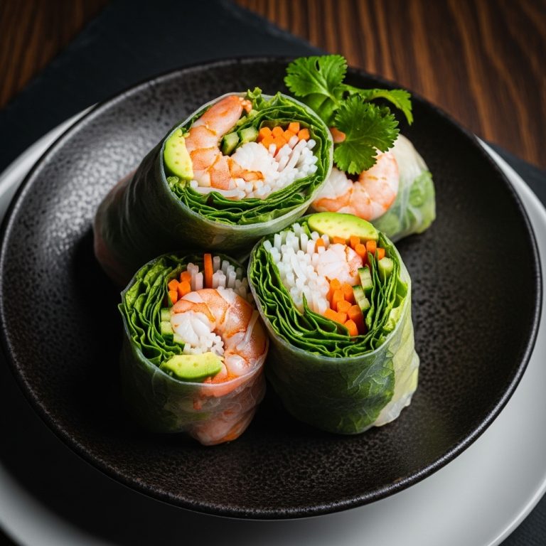 Vietnamese Shrimp and Avocado Salad Rolls