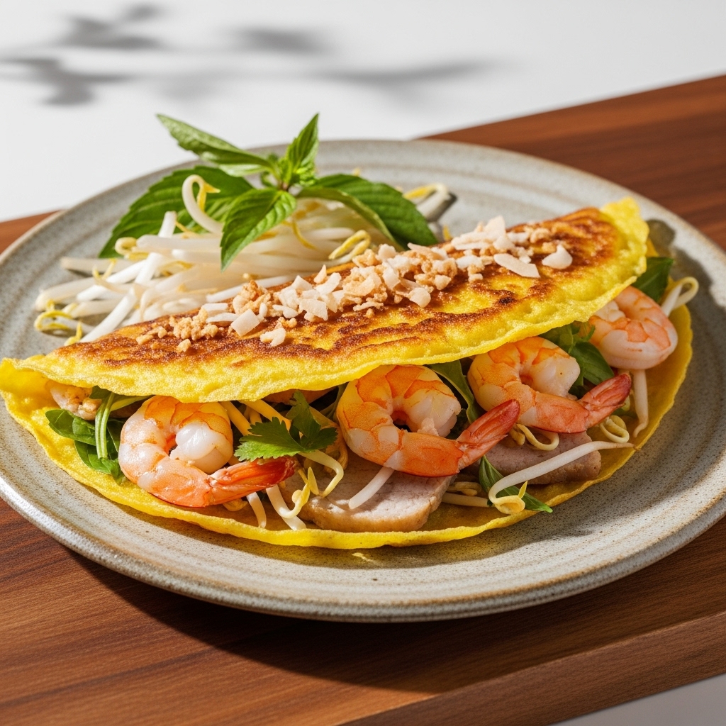 Vietnamese Shrimp and Coconut Crepe Brunch Delight – A Fresh, Flavorful, and Satisfying Meal for All Senses!