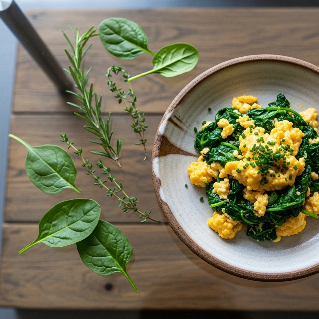 Vitality Spinach and Egg Scramble