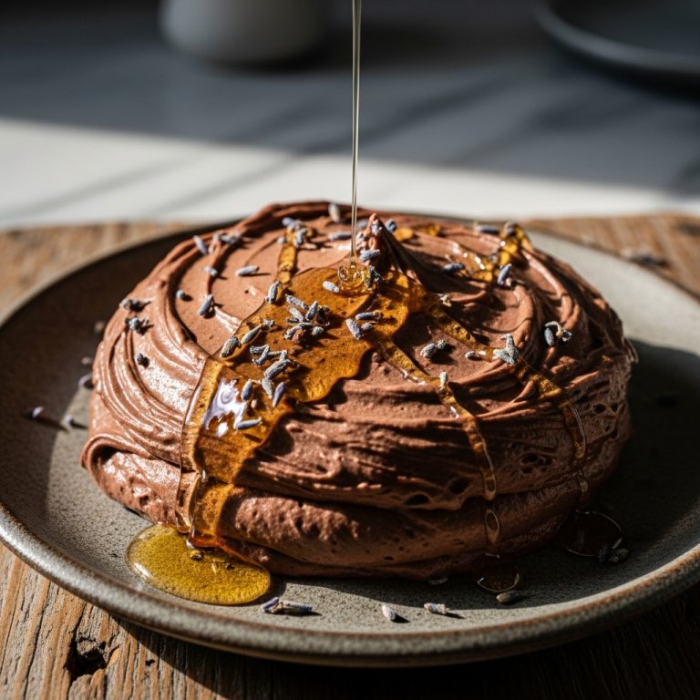 Whispers of Elysium: A Silken Chocolate Mousse with Lavender Honey Drizzle