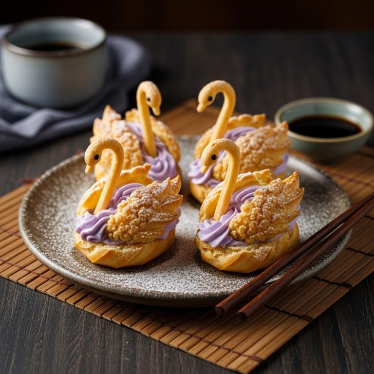 Whispers of Lavender Honey Choux Swans