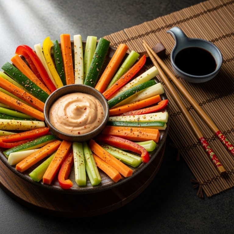 “Zesty Cajun Veggie Sticks with Spicy Aioli”