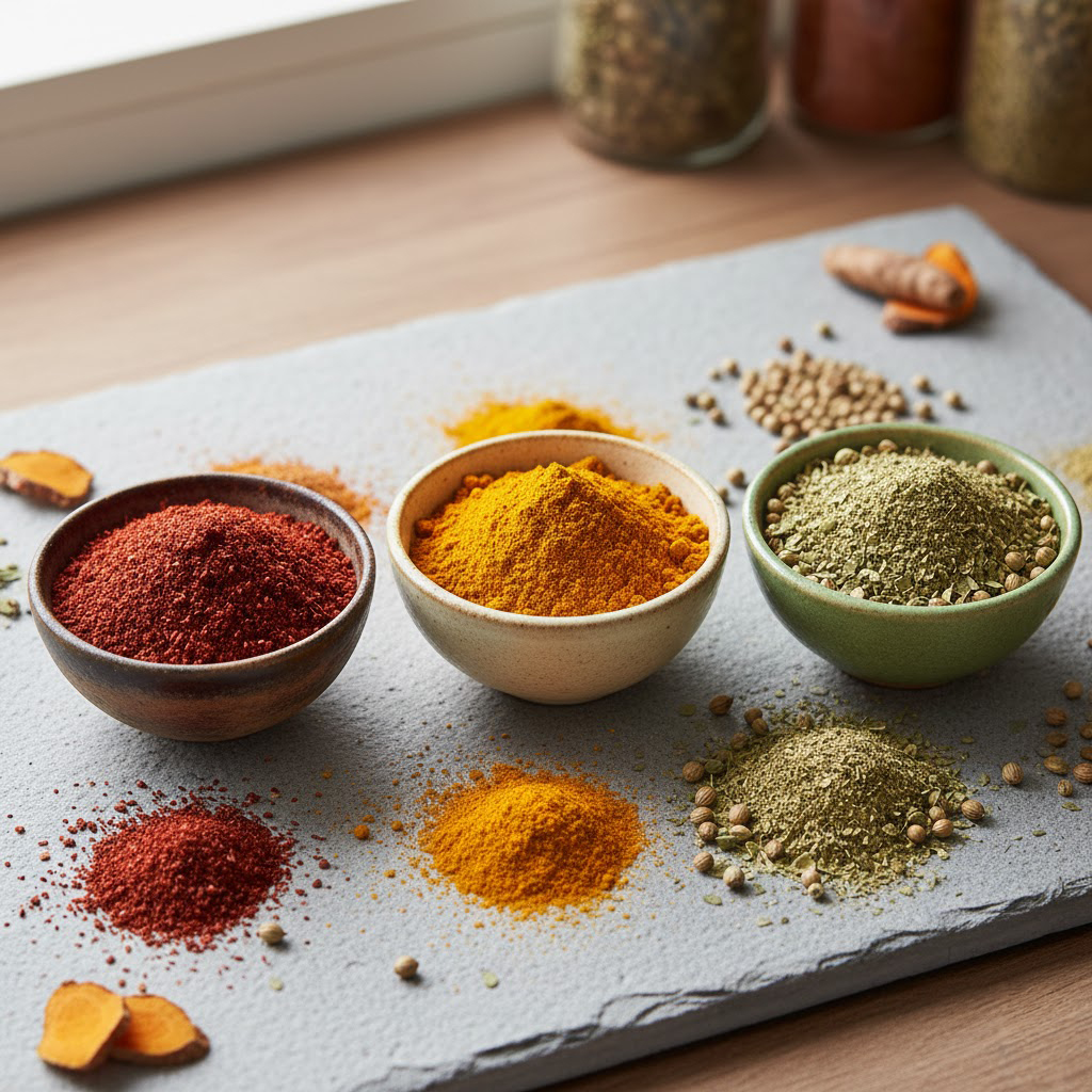 Colorful global spices