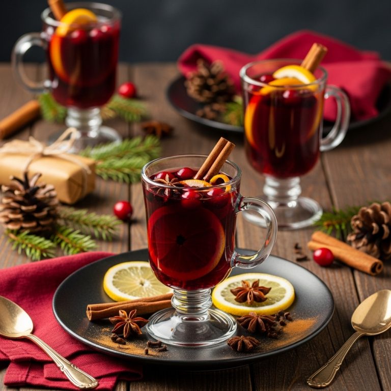A Taste of Winter Wonderland – Mulled Wine with Cranberry-Cinnamon Syrup