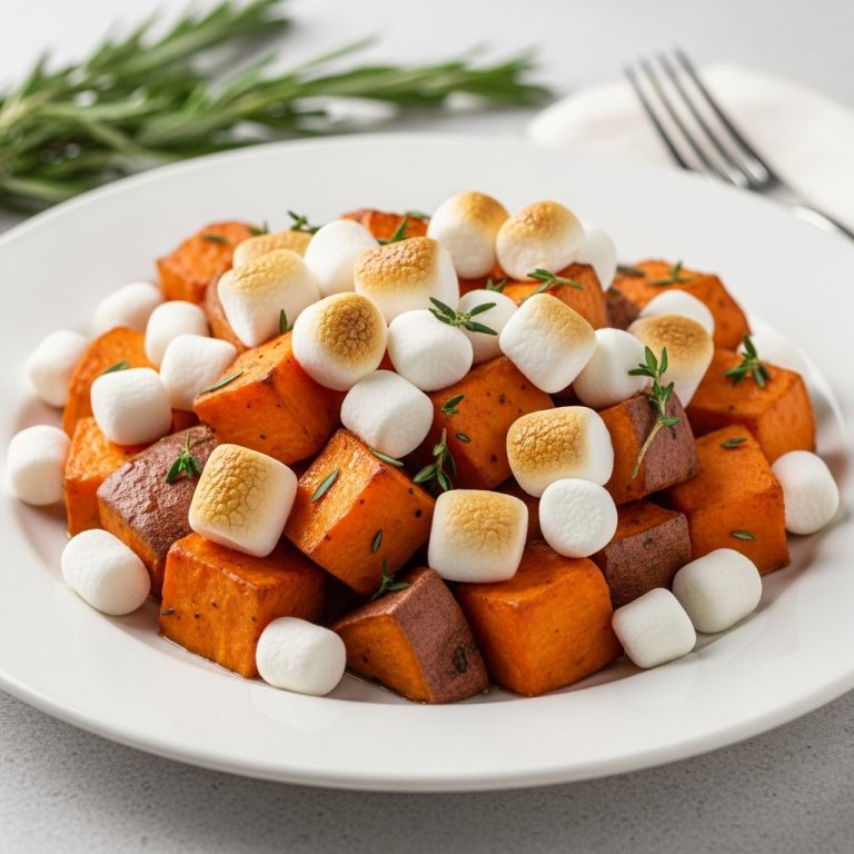 Classic Herb-Roasted Sweet Potatoes with Caramelized Marshmallow Topping