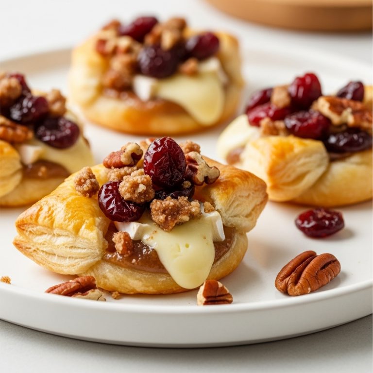 Cozy Cranberry Brie Bites with Pecan Crumble