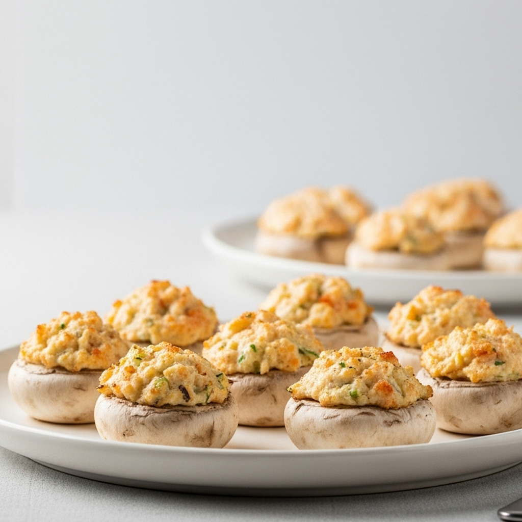 Creamy Crab Stuffed Mushrooms