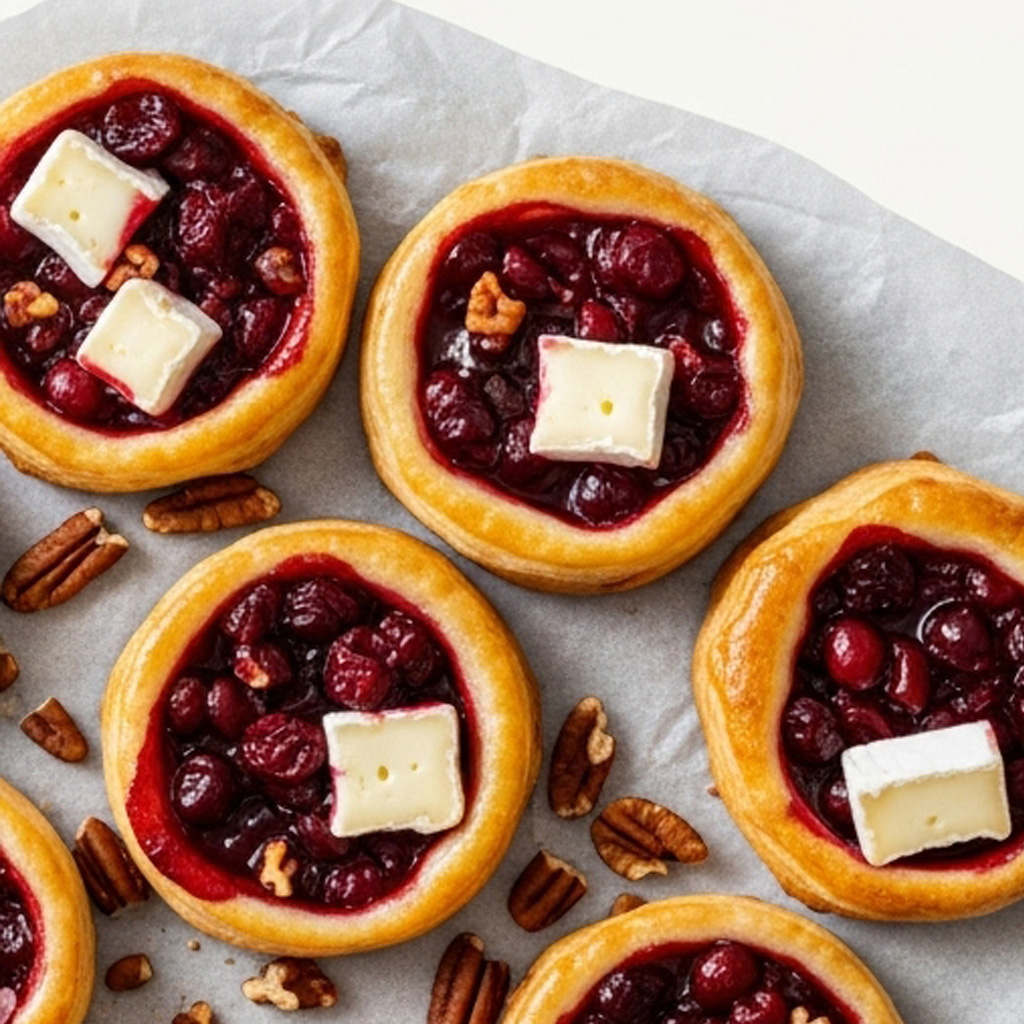 Enchanting Cranberry-Brie Bites with Pecan Crust