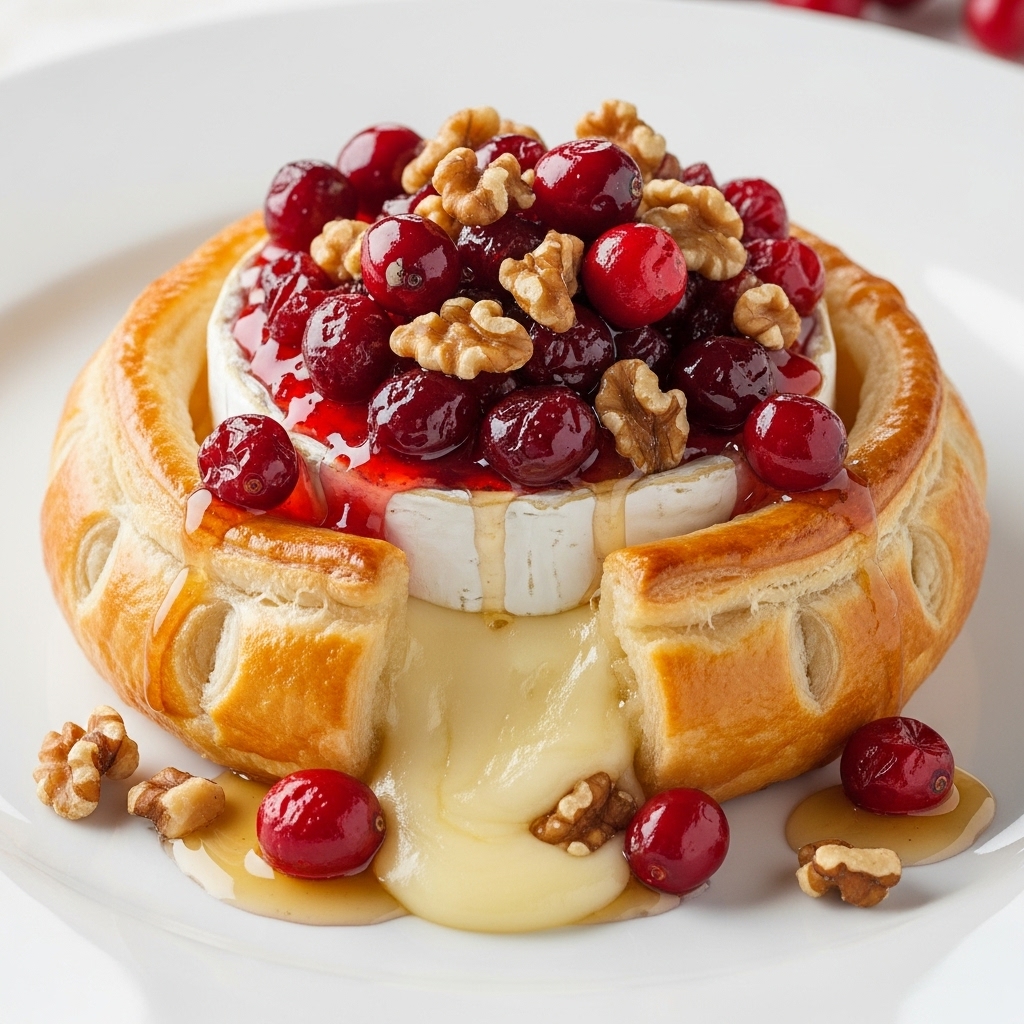 Holiday Cranberry Brie En Croute