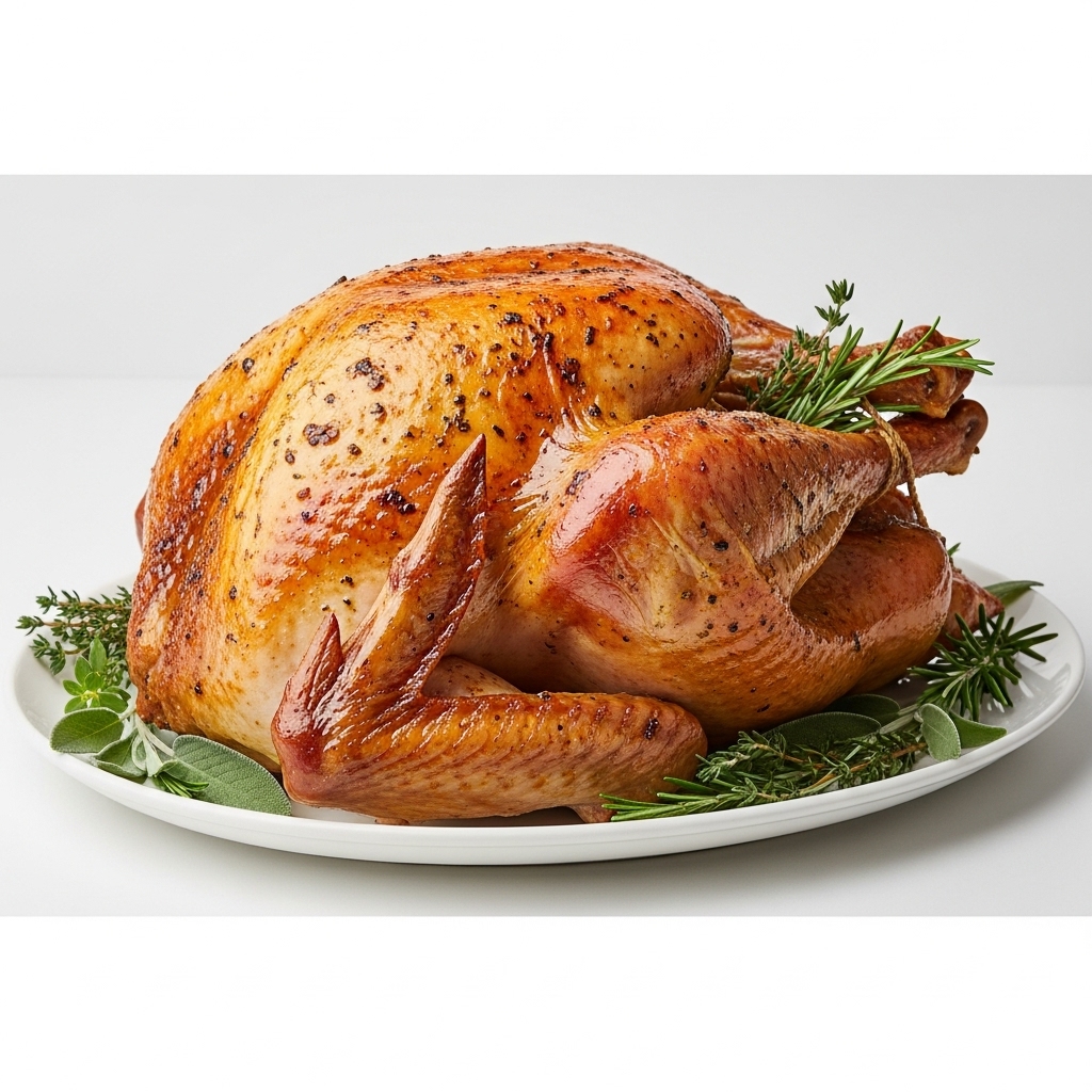 Roasted Turkey with Garlic Herb Butter