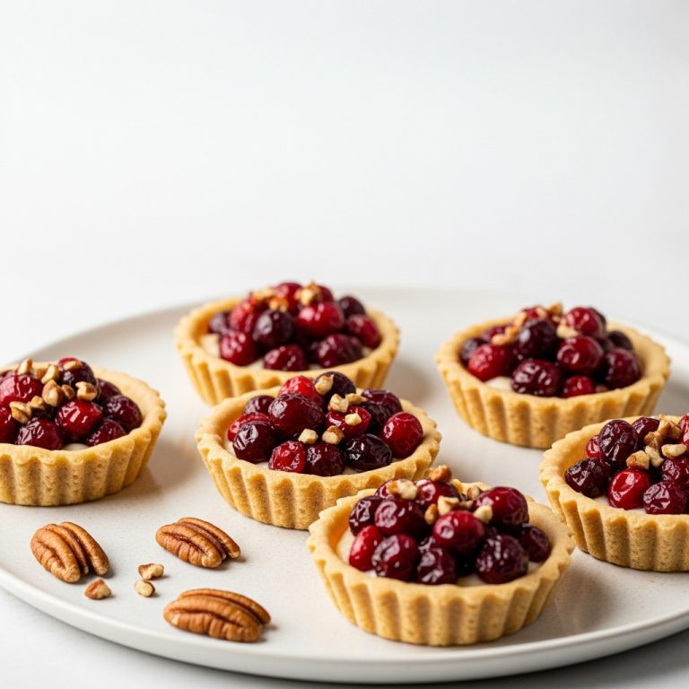 **Snowflake Cranberry-Pecan Tarts**