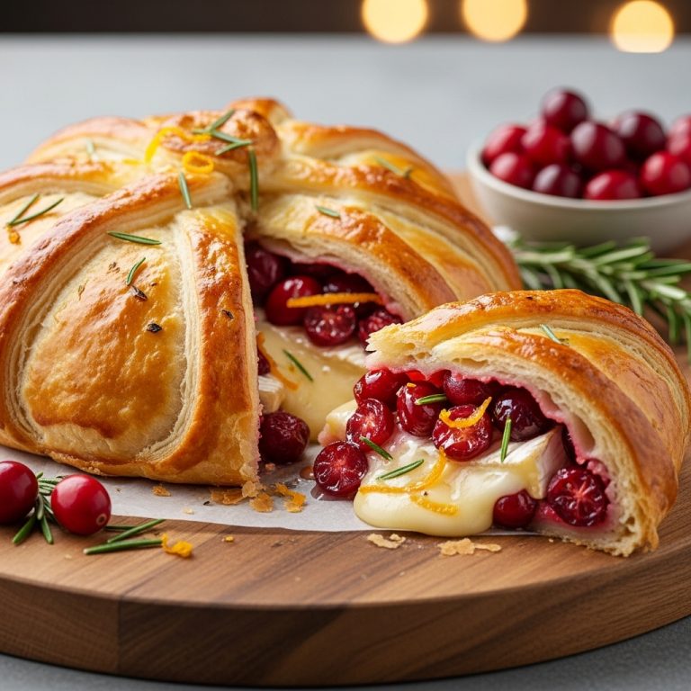 Warm Cranberry Brie en Croute