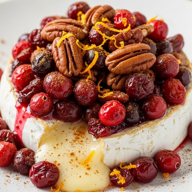 Warm Cranberry-Pecan Brie Bites