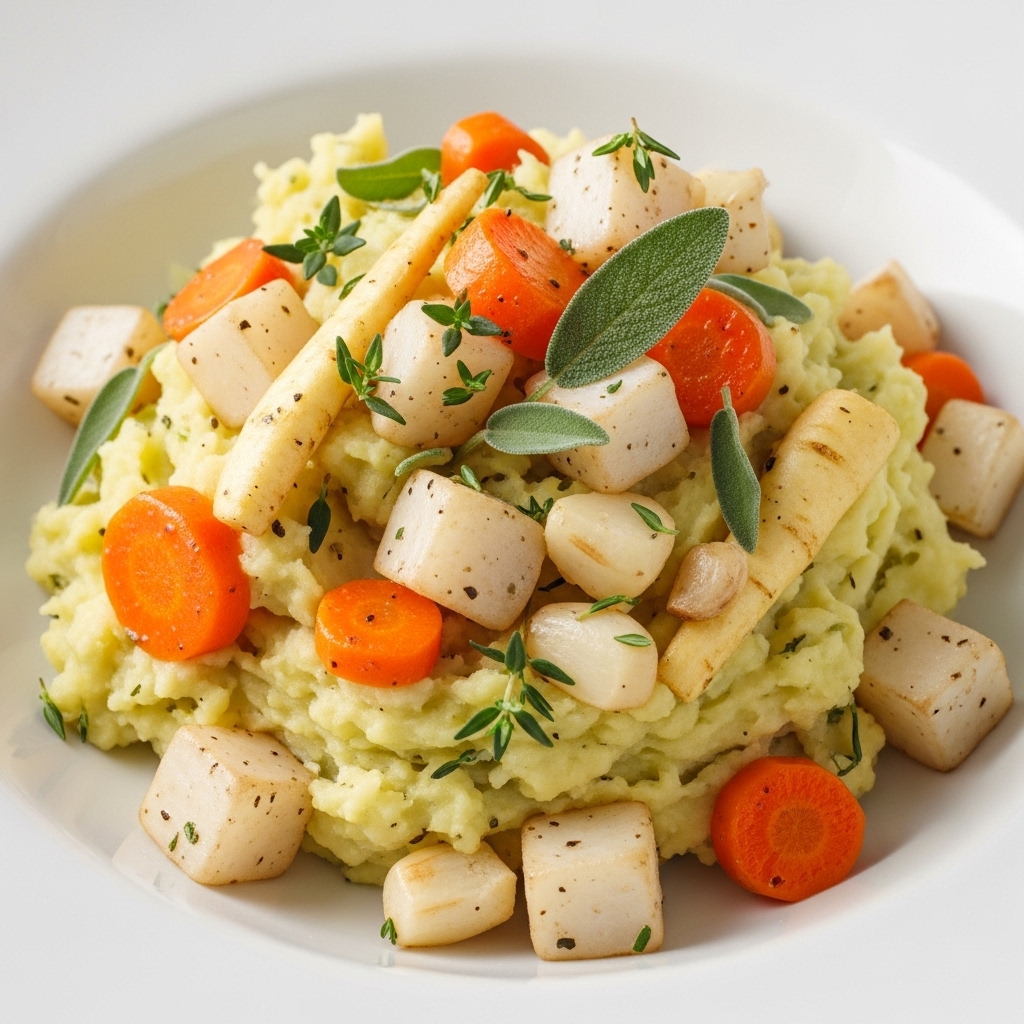 Wholesome Winter Root Vegetable Mash with Sage and Thyme