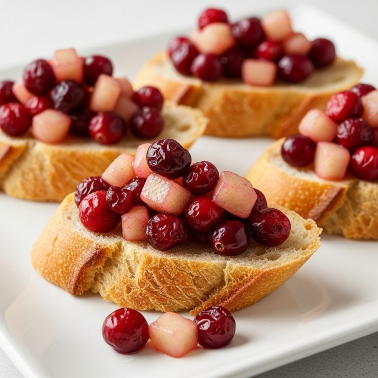 Winter Wonderland Bruschetta with Cranberry-Pear Chutney
