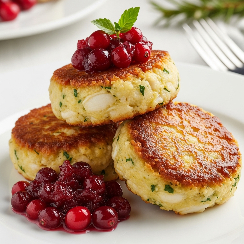 Winter Wonderland Crab Cakes with Cranberry Chutney